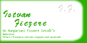 istvan ficzere business card